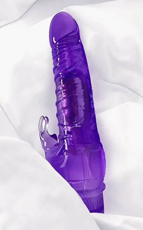 VIBRADOR DOBLE CLITORIAL CRYSTAL JELLY