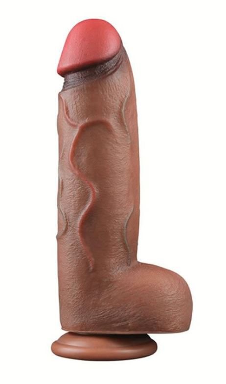 DILDO XXL PLATINO 31CM SILICONA DOBLE CAPA