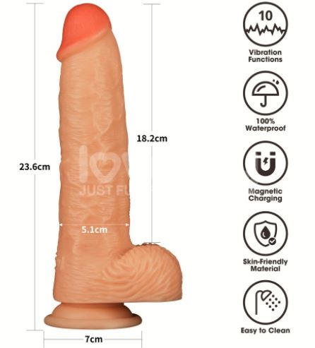 Vibrating Enhanced Strap on Set 9.5'' L/XL/2XL
