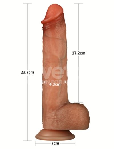 9'' Sliding Skin Pro Dual Layer Silicone Dong