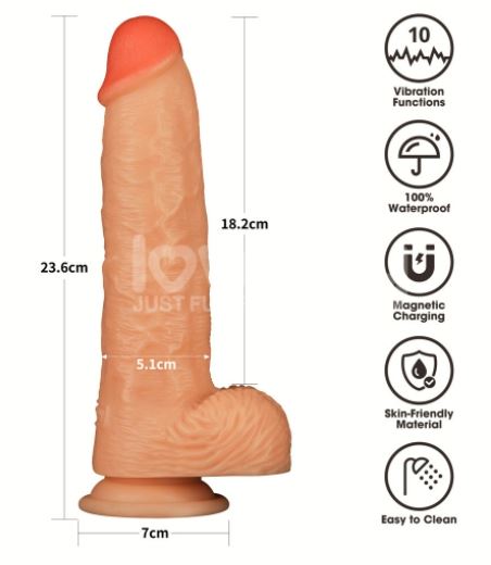 9.5'' Vibrating Power Basics Cock