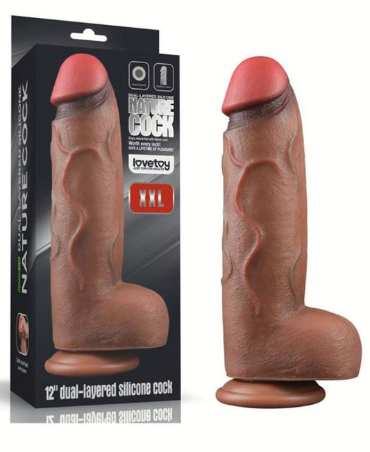 DILDO XXL PLATINO 31CM SILICONA DOBLE CAPA